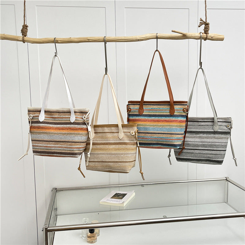 WoStylish Woven Beach Tote Bag Stornfield
