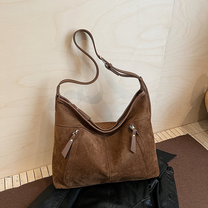 Stylish Suede Shoulder Bag
