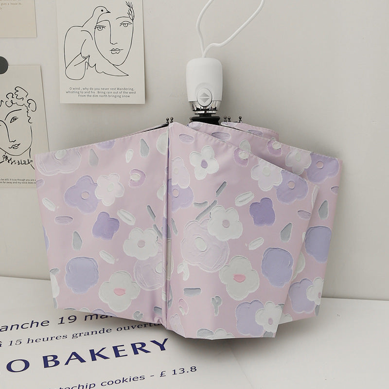 Women's Foldable Umbrella with Stylish Floral Design Stornfield