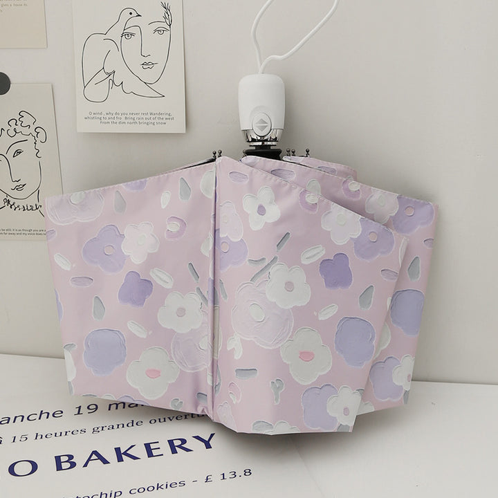 Women's Foldable Umbrella with Stylish Floral Design Stornfield