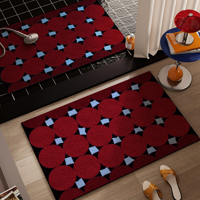 Geometric Pattern Non-Slip Bath Mat
