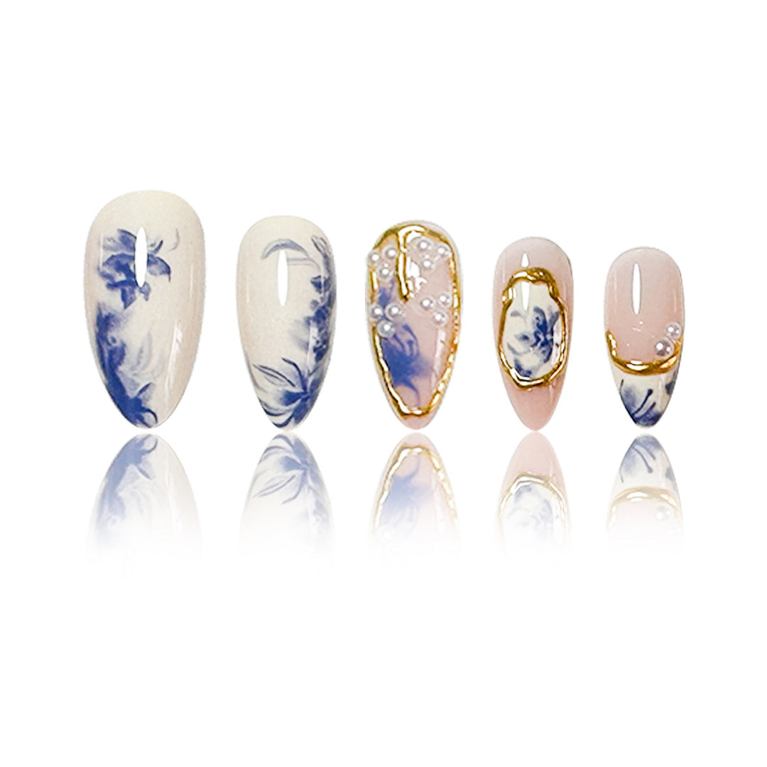 Floral Design Acrylic Nail Enhancements Stornfield