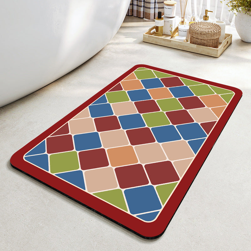 Geometric Pattern Bath Mat Stornfield