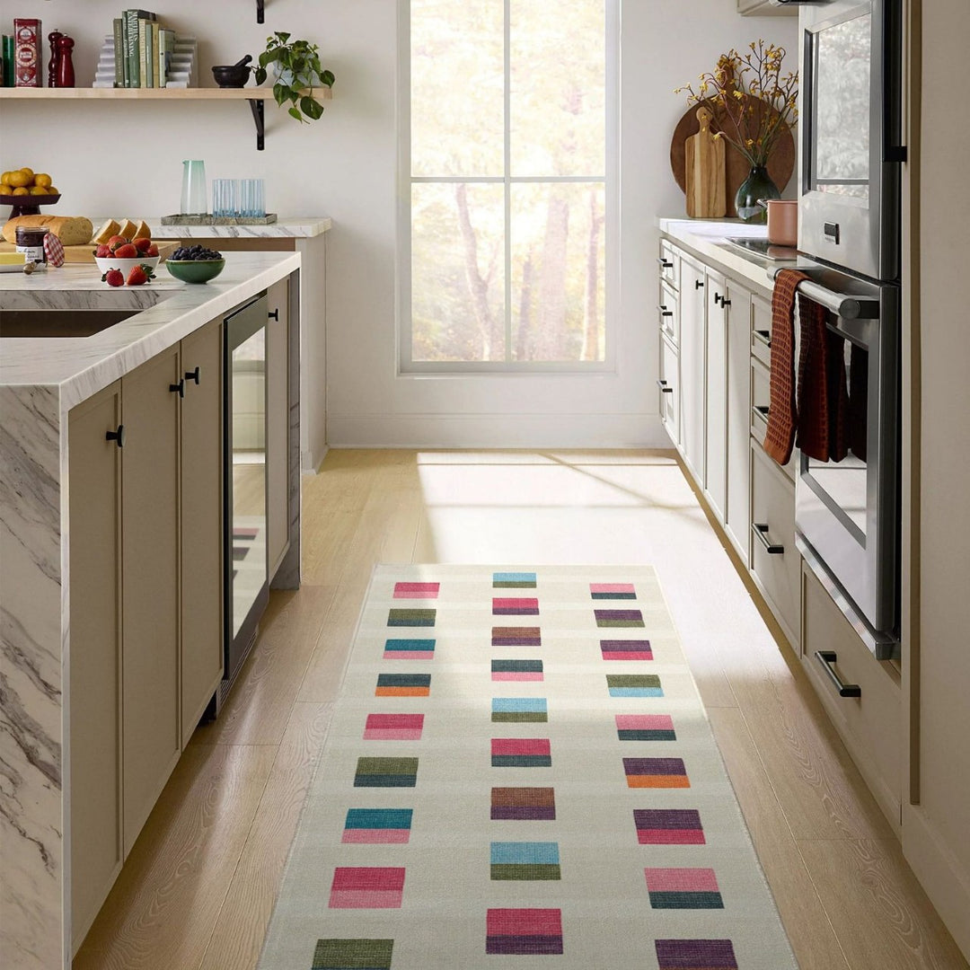Contemporary Geometric Kitchen Runner