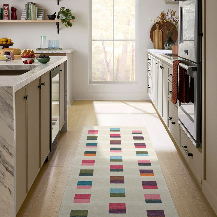 Contemporary Geometric Kitchen Runner