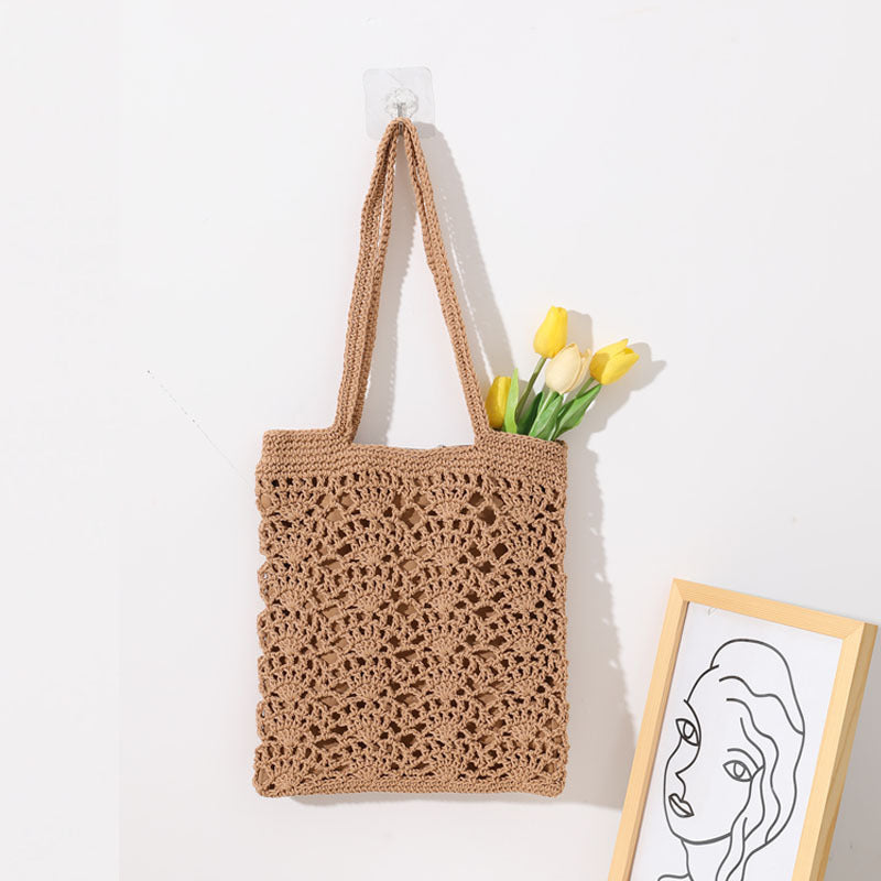 Hand-crocheted shopping bag with airy accents Stornfield