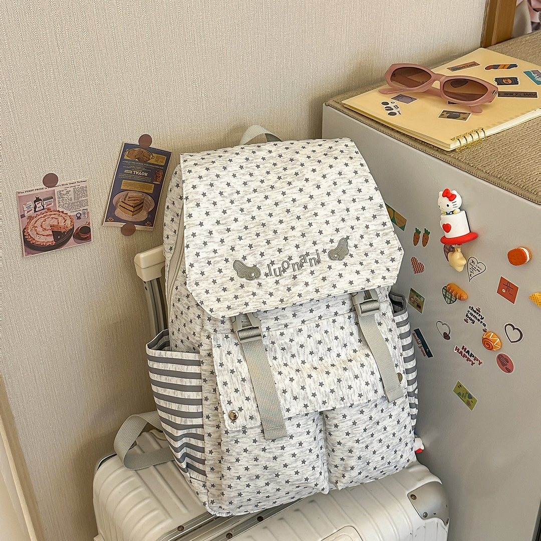 Charming Star-Embellished Casual Backpack Stornfield