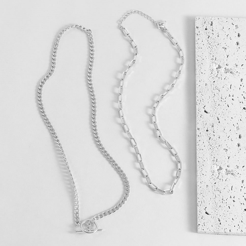 Elegant Silver Layered Chain Necklace Stornfield