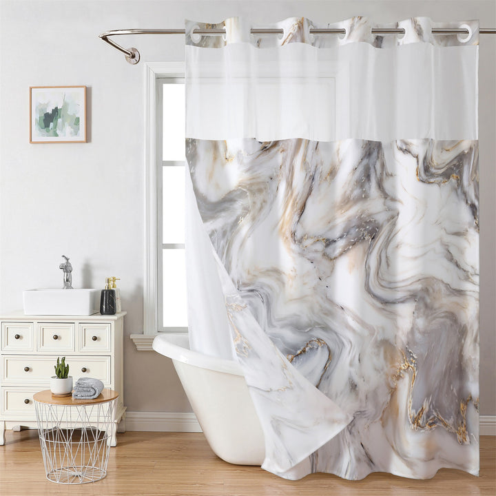 Luxury Marble Design Shower Curtain Stornfield
