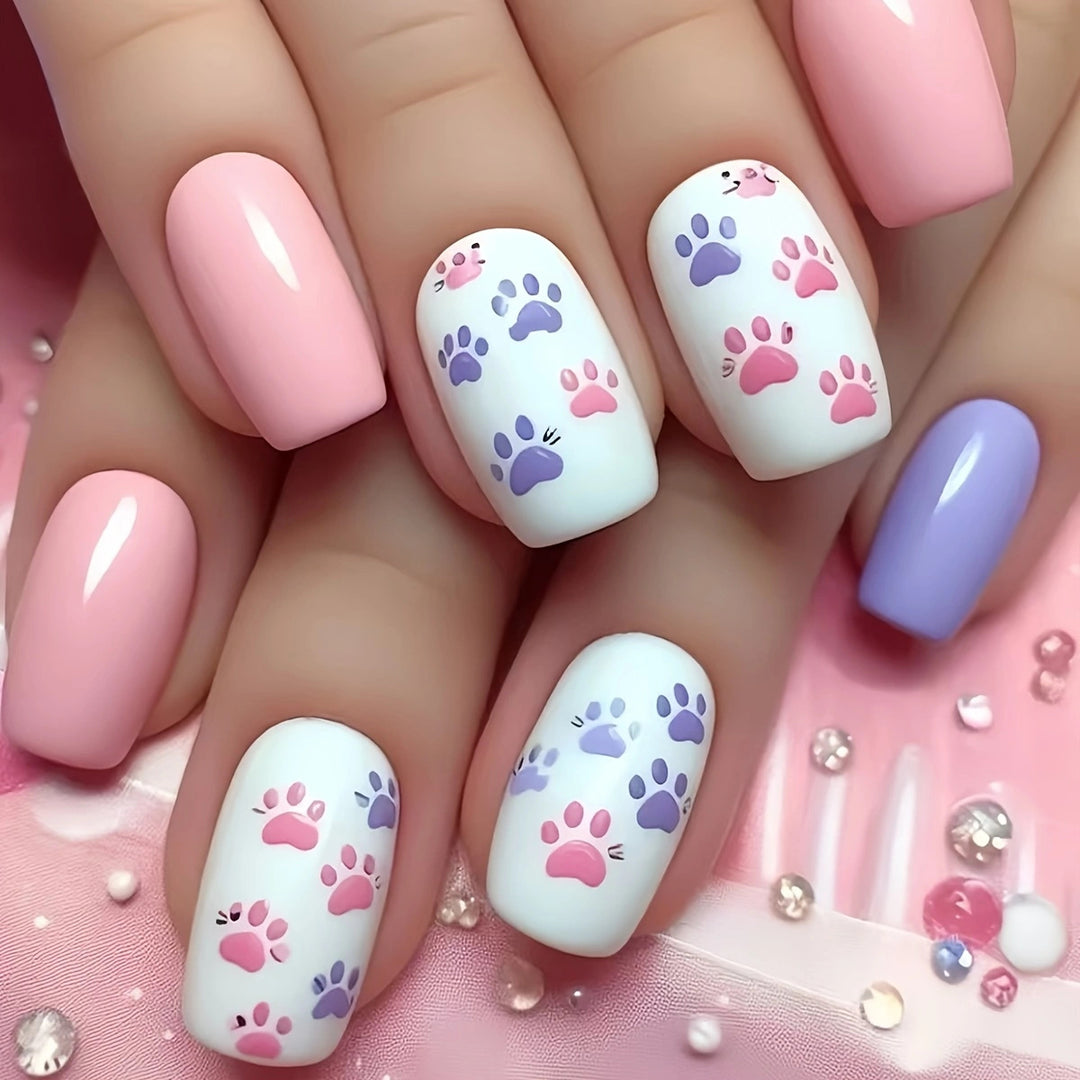 Floral Art Acrylic Nail Set Stornfield