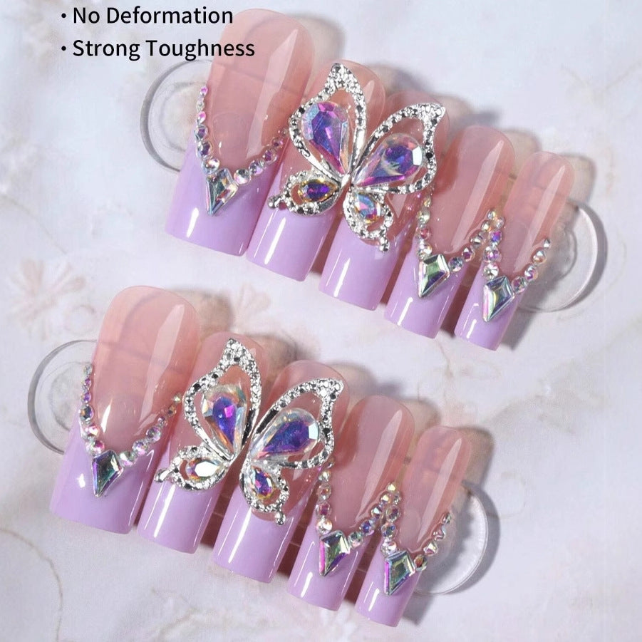 Acrylic nail set with luxurious 3D accents Stornfield