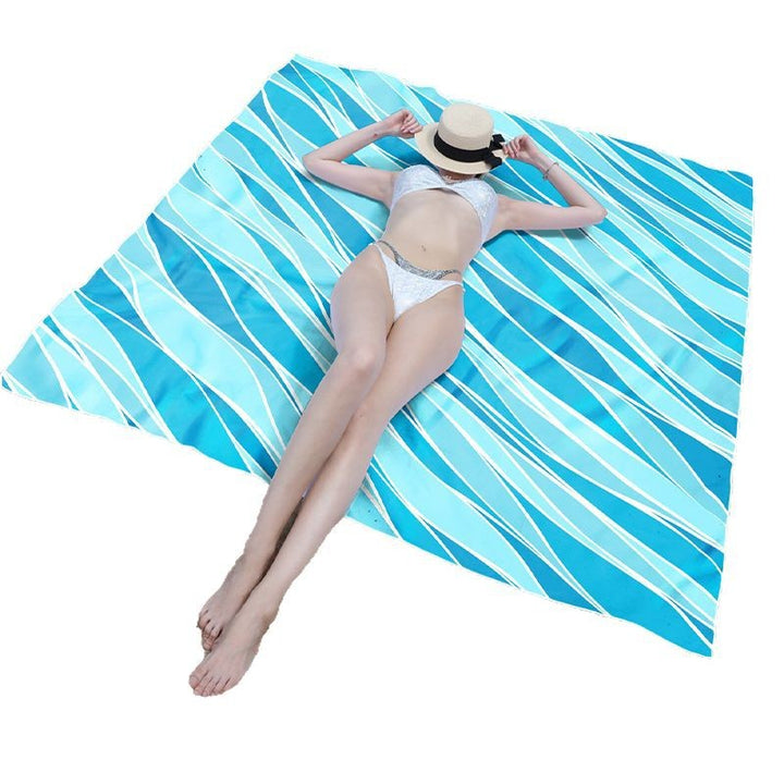 Beach blanket with colorful turtle pattern Stornfield