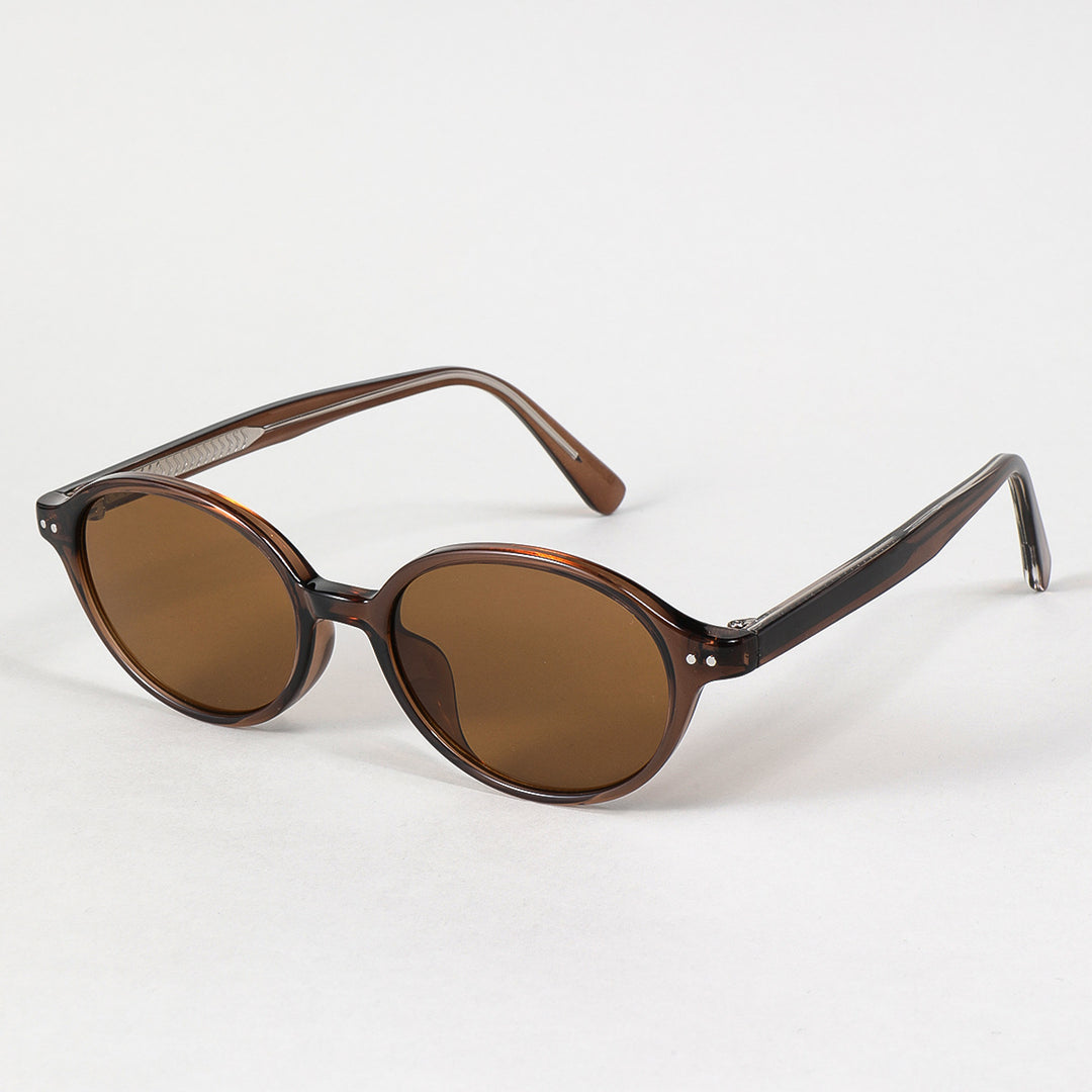 Women's fashionable retro-style sunglasses with brown lenses Stornfield