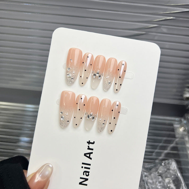 Elegant Rhinestone-Accented Press-On Nail Tips
