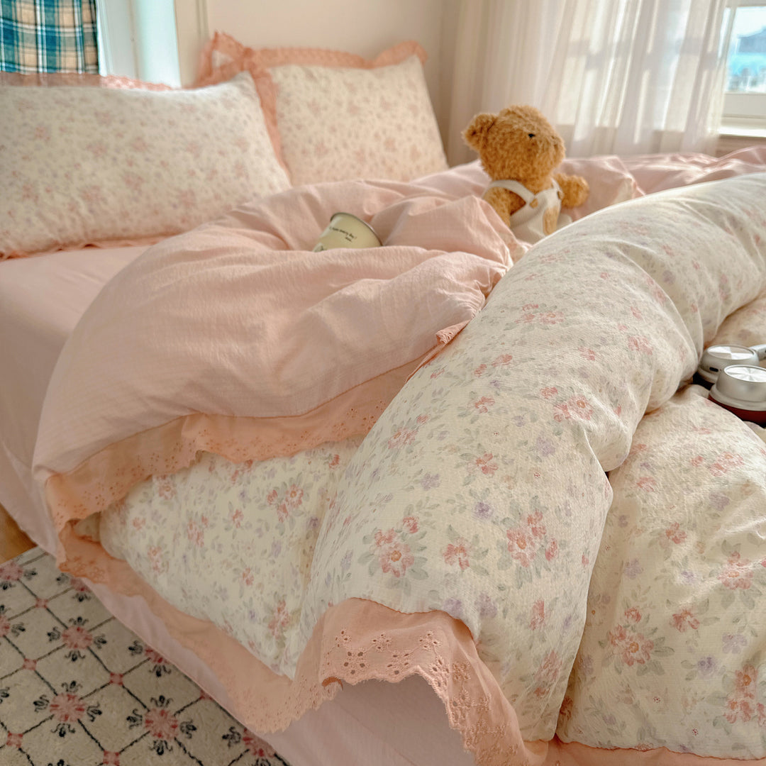 Vintage Floral Patterned Duvet Cover Set