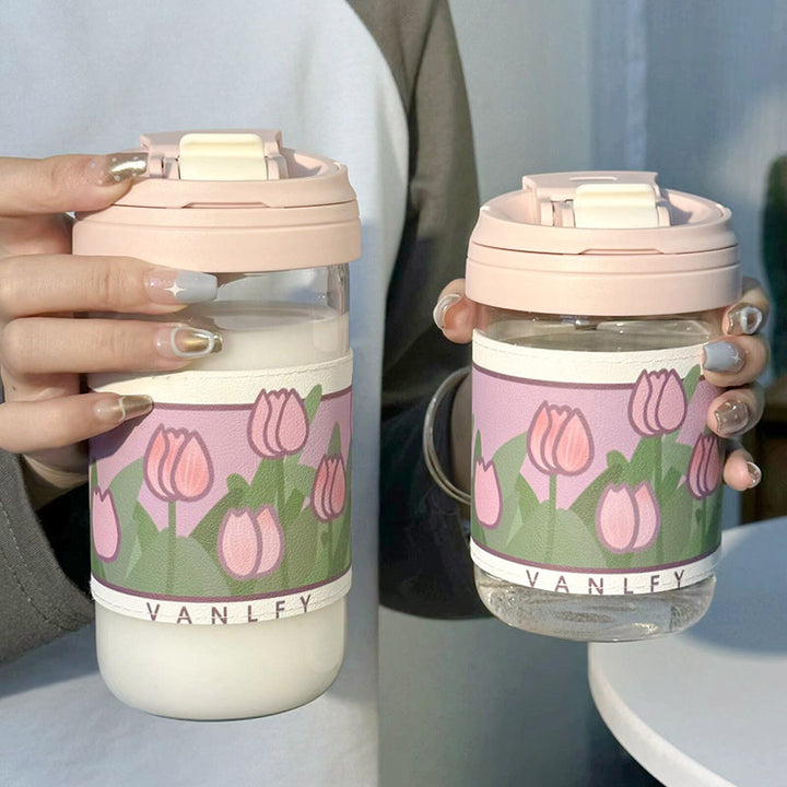 Ladies Insulated Drinking Cup with Elegant Floral Pattern Stornfield