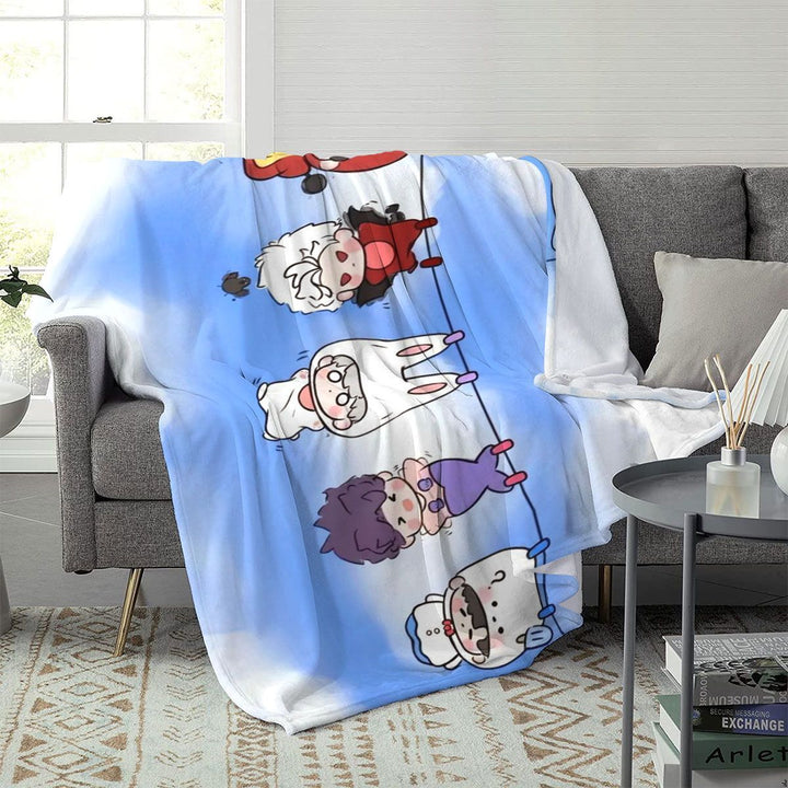 Soft Cartoon-Themed Fleece Throw Blanket
