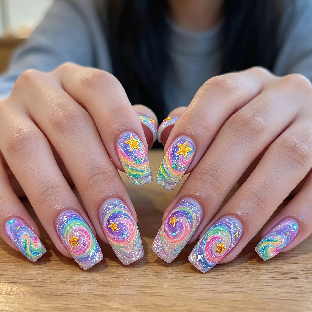 Artistic Glittery Nail Art Enhancements Stornfield