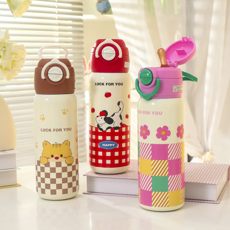 Unisex Insulated Drinking Bottle with Cute Animal Design Stornfield