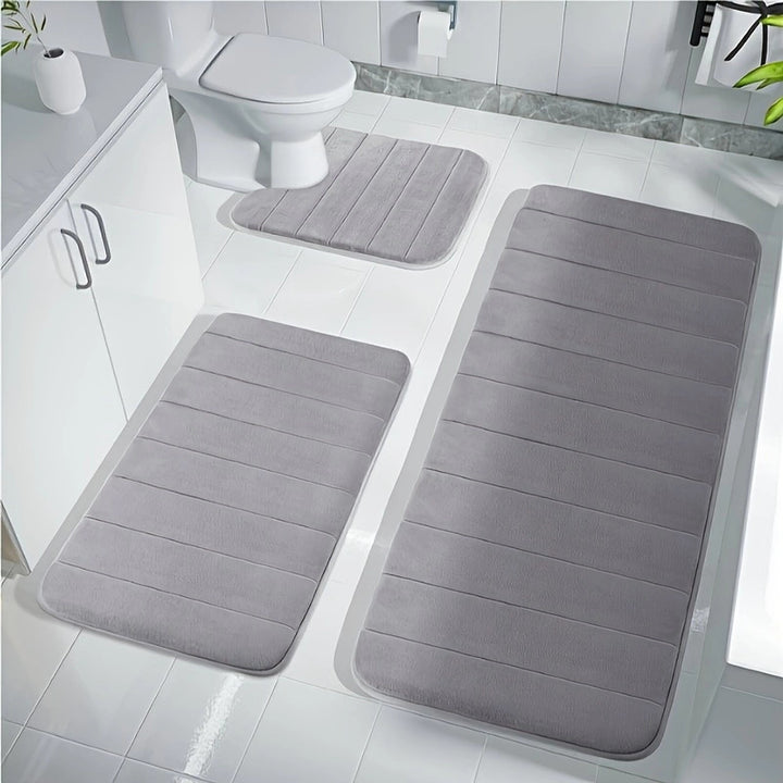 Non-Slip Bathroom Comfort Mat Set