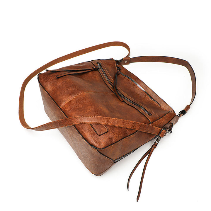 Versatile Leather Crossbody Handbag