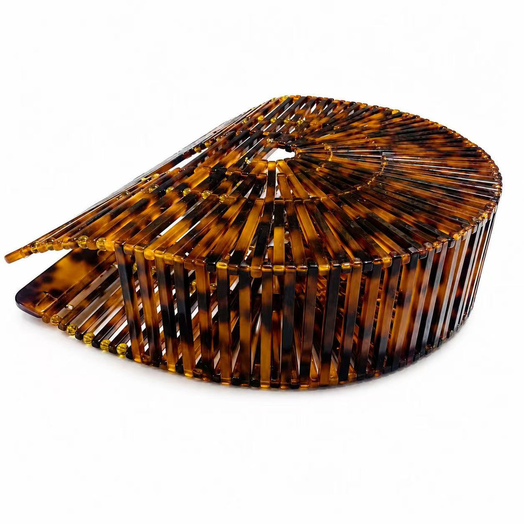 Artistic Tortoise Shell Handle Bag