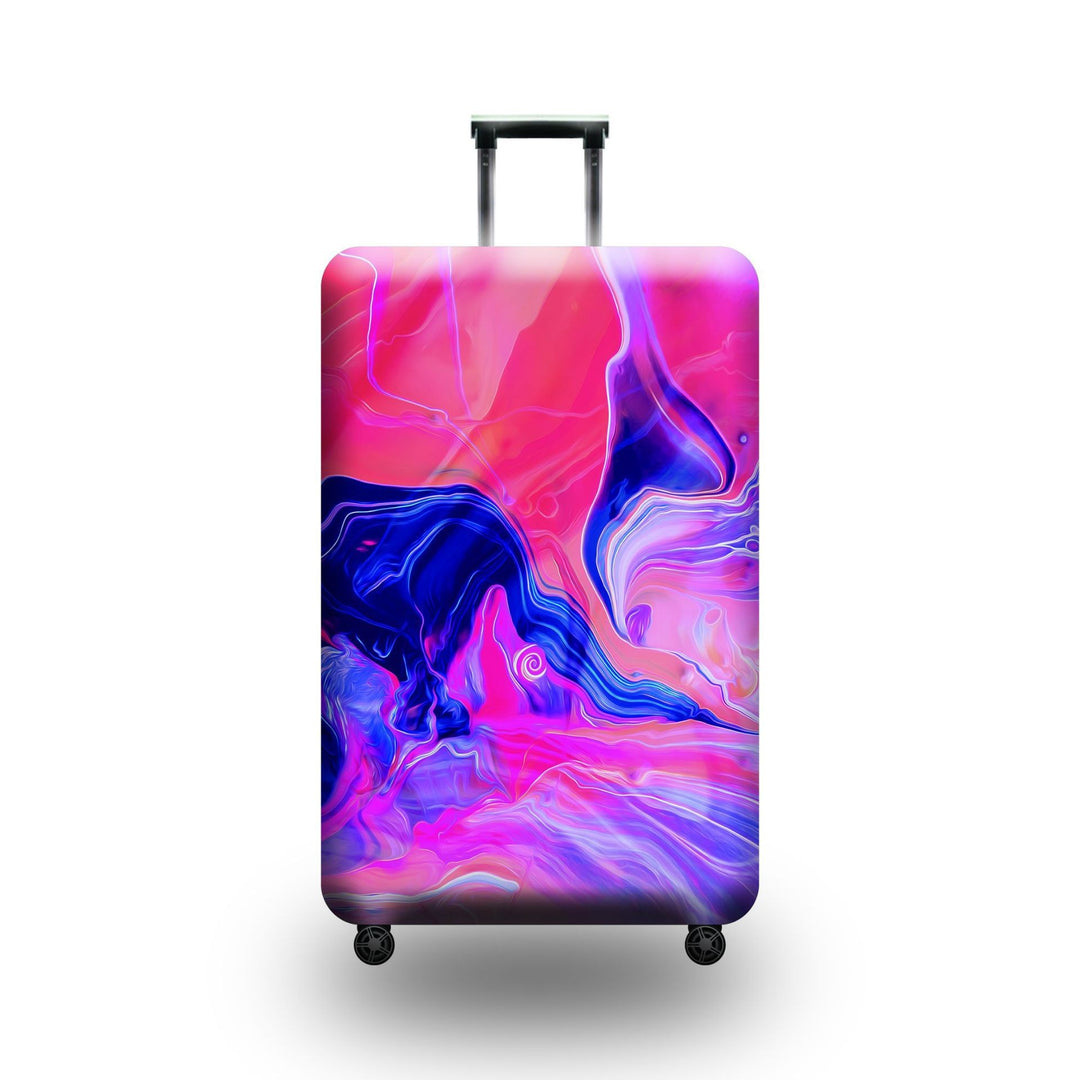 Unisex hard shell trolley with eye-catching marble print, telescopic handle and impact-resistant construction Stornfield