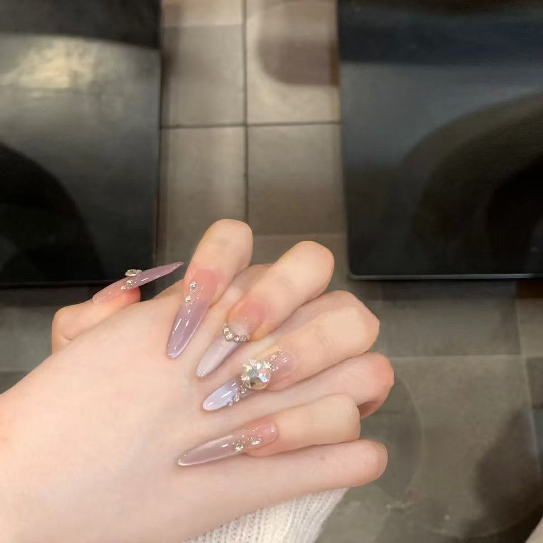 Artistic Ocean-Inspired Press-On Nail Design Stornfield