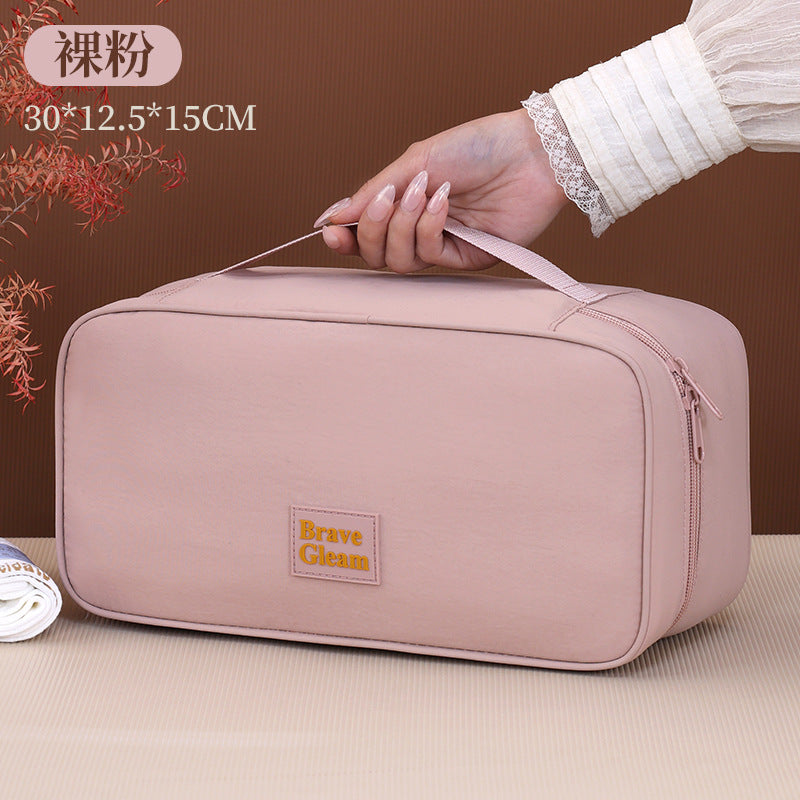 Cosmetic Transport Bag With Elegant And Practical Interior Compartment System Stornfield