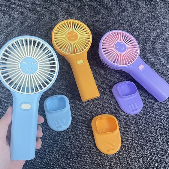 Unisex Portable Hand Fan with Integrated Mobile Phone Holder Stornfield