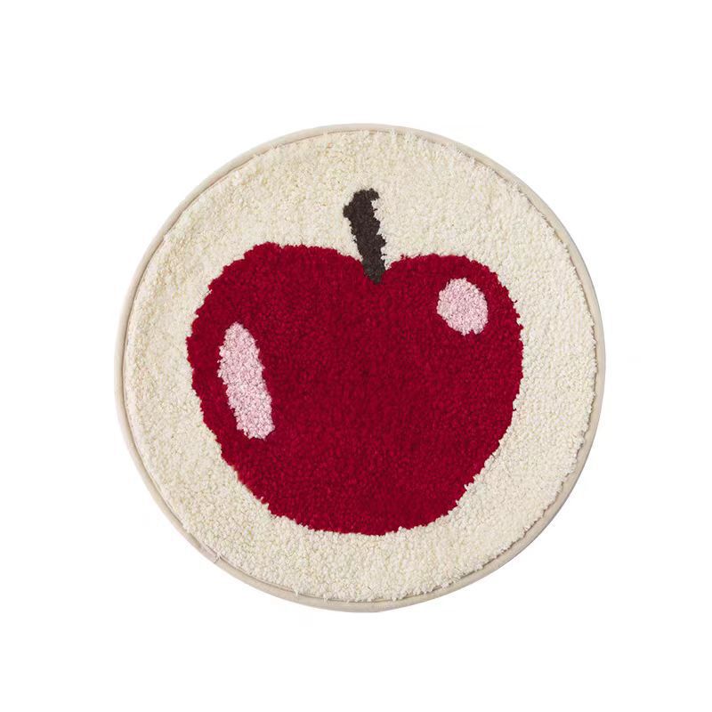 Plush Non-Slip Cotton Bath Mat with Hand-Tufted Cottage House Design