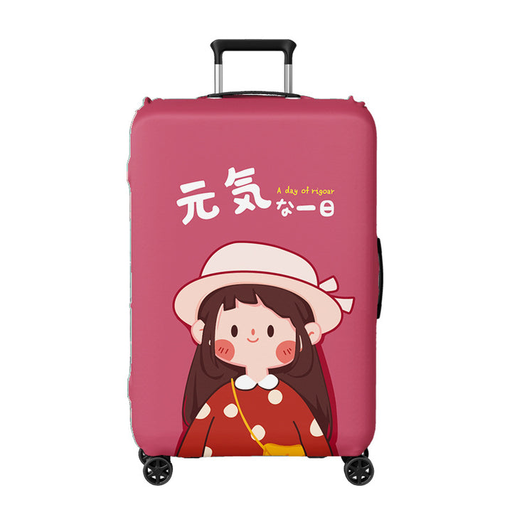 Ladies suitcase cover with creative illustration design Stornfield