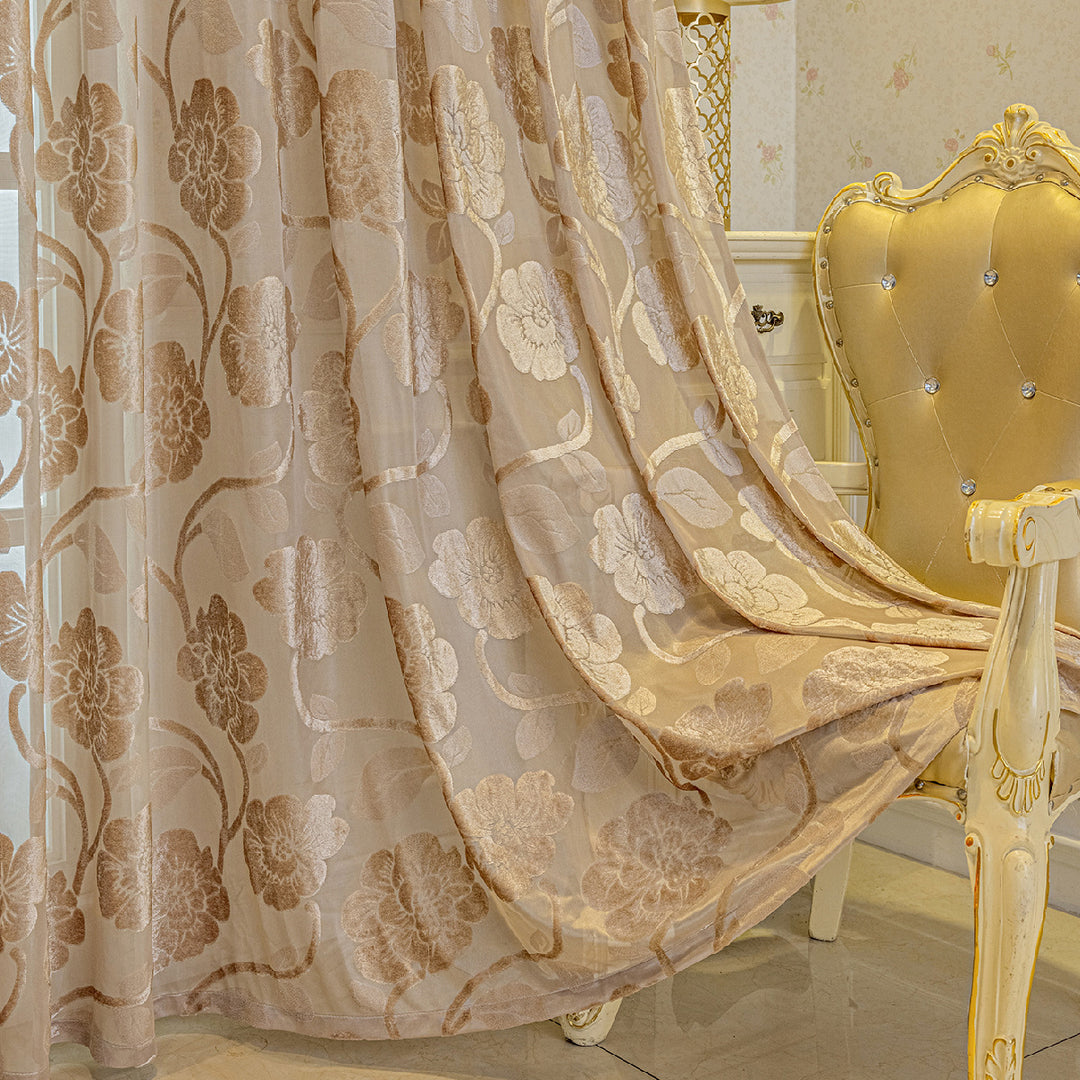 WoFloral Sheer Curtain Panel Stornfield