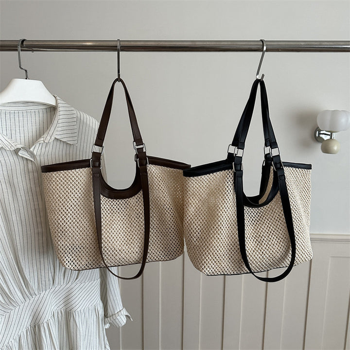 Woven Straw Tote Bag