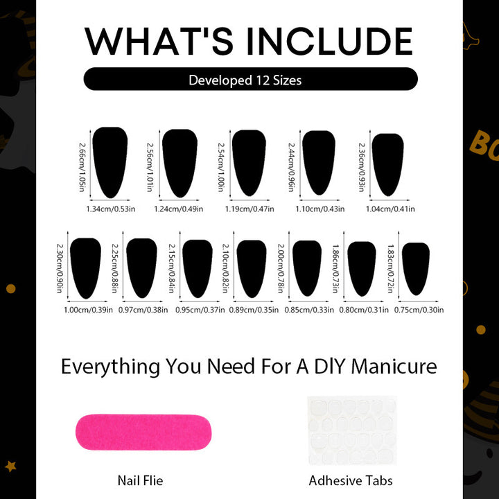 Thematic Halloween Press-On Nail Art Set