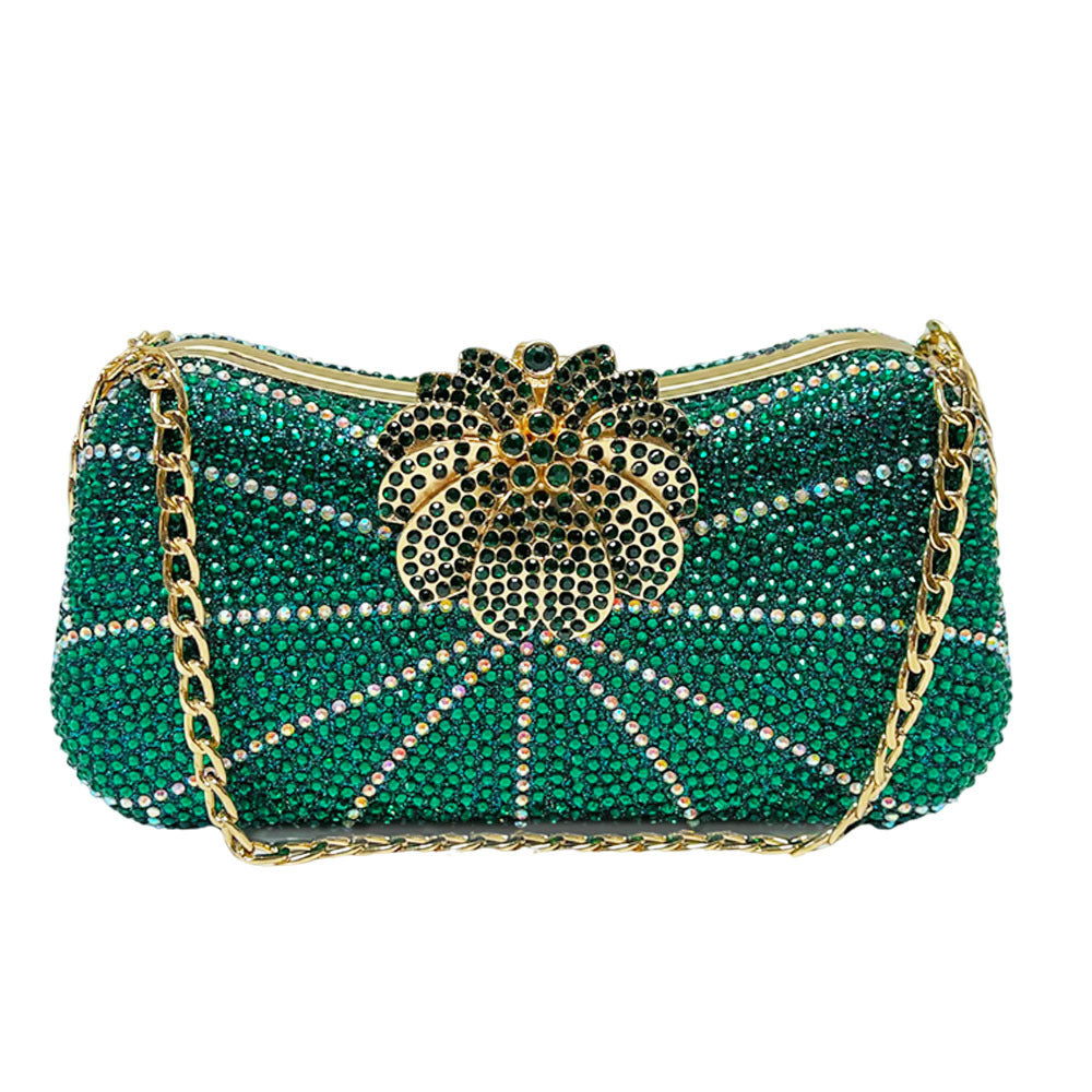 Rhinestone-Studded Evening Purse
