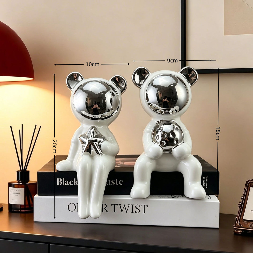 Decorative Bear Statue for Home Decor Display