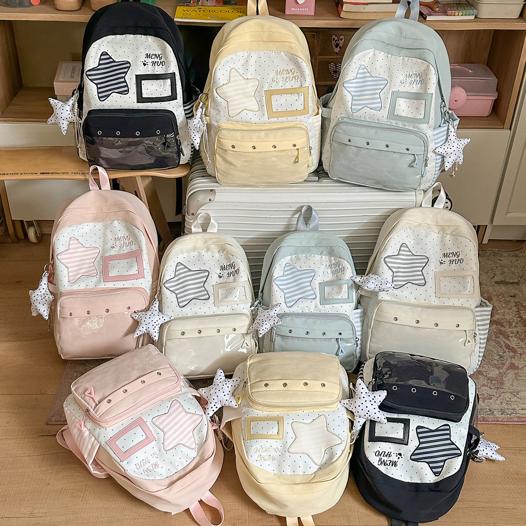 Trendy Star-Embellished Backpack Stornfield