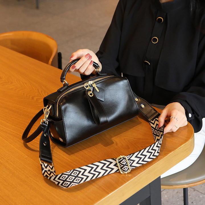 Versatile Handheld Leather Satchel Bag