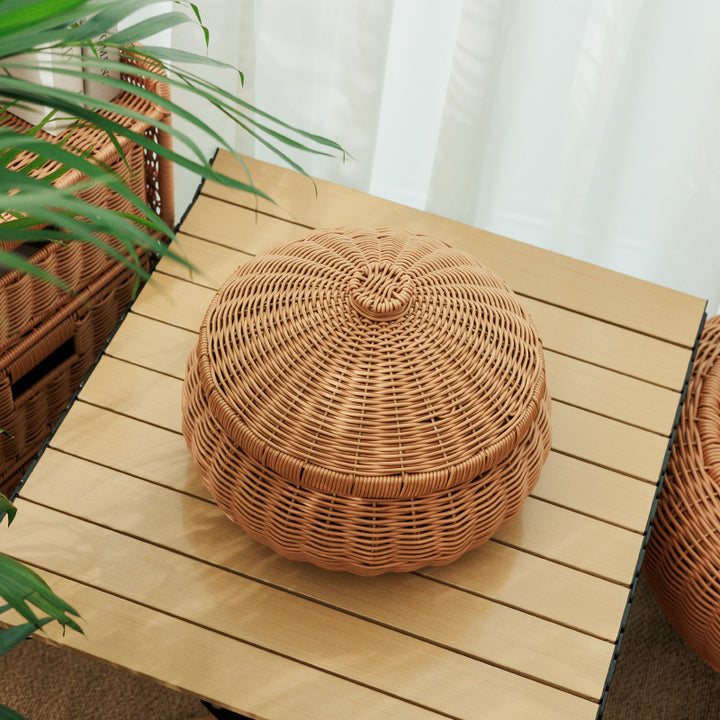 Handcrafted Natural Fiber Storage Container Stornfield