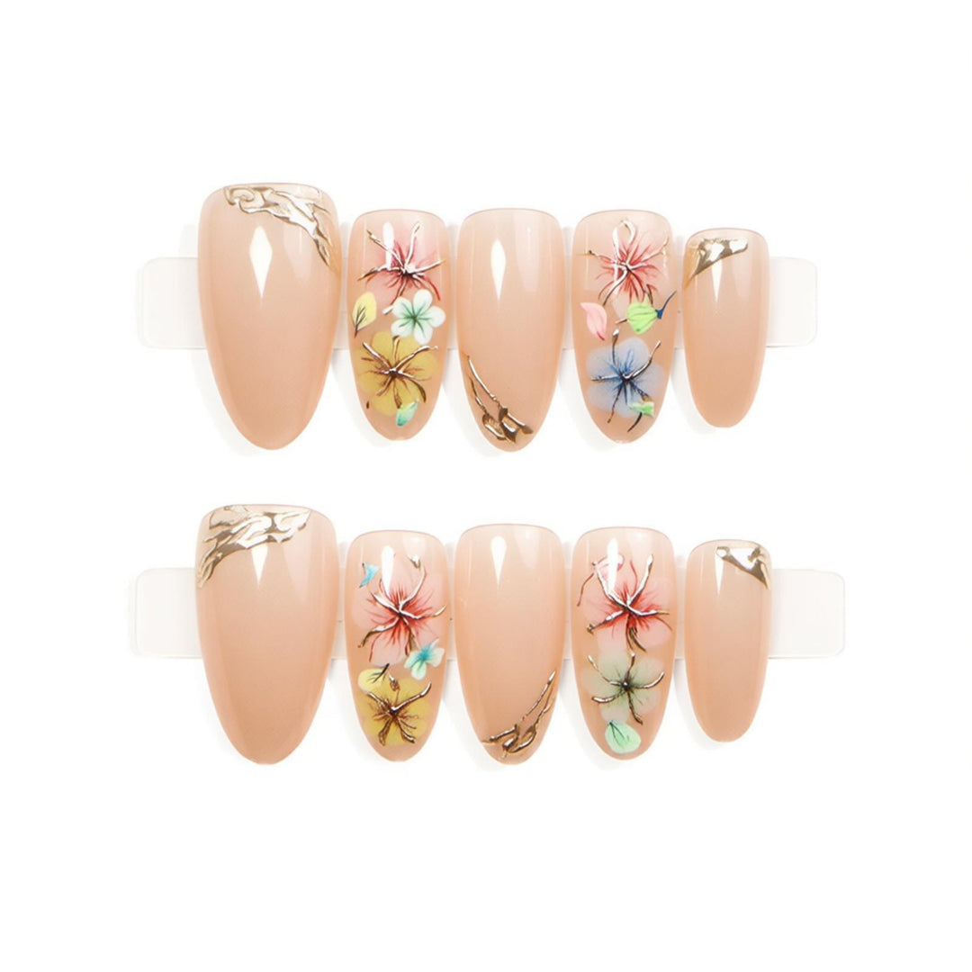 Floral-Inspired Press-On Nail Art Set Stornfield