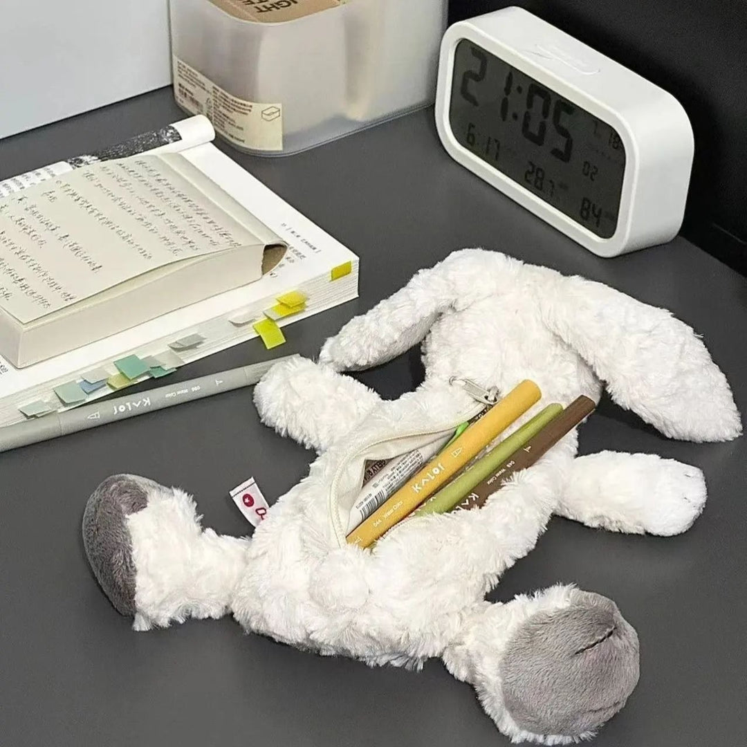 Plush Bunny-Shaped Pencil Holder