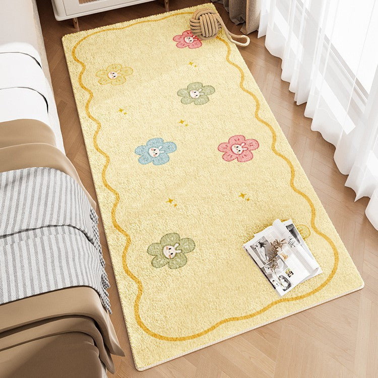 Cute Bunny-Themed Plush Area Rug