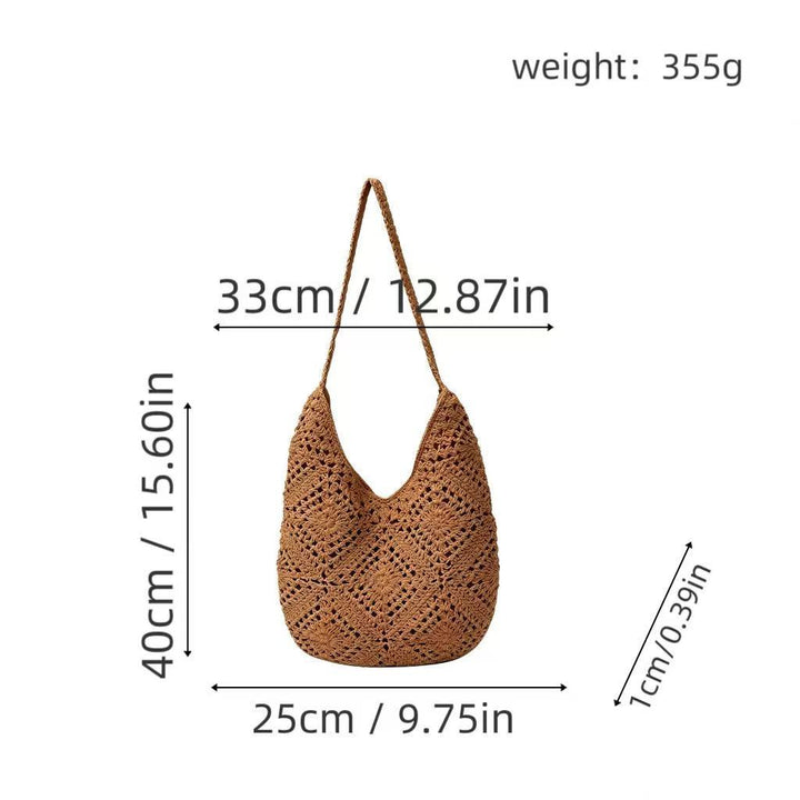 Shoulder bag with unique crochet pattern Stornfield