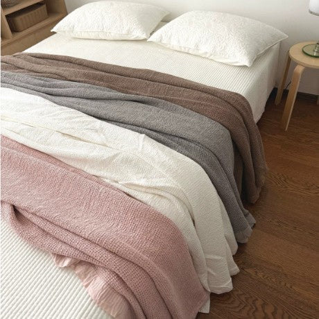 Waffle-Weave Cotton Lightweight Coverlet Bedspread