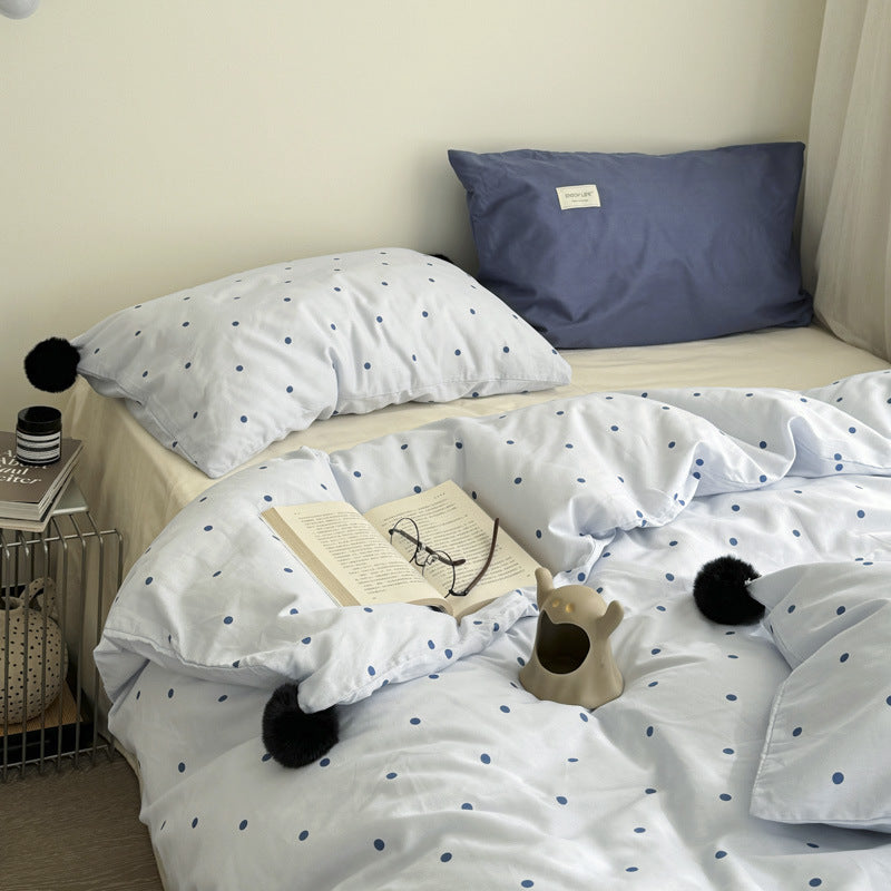 Cozy Polka Dot Duvet Cover Set