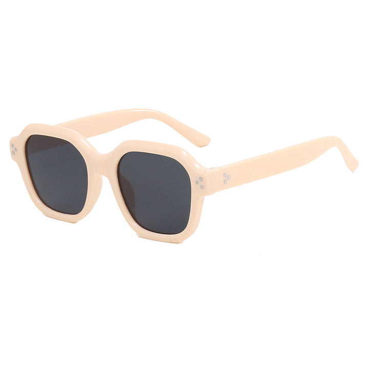 Ladies fashionable square sunglasses with mirrored lenses Stornfield
