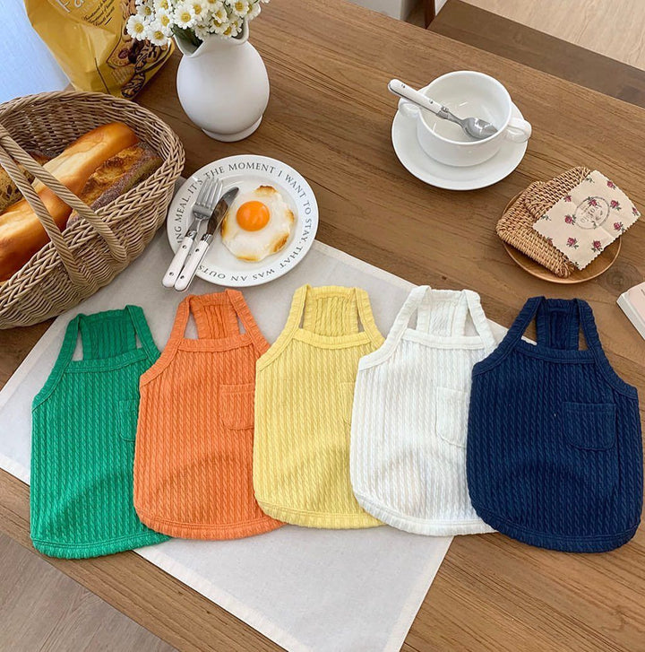 Ribbed Stretch Knit Dog Belly Vest