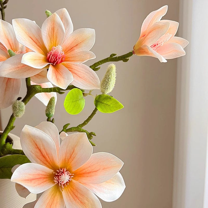 Lifelike Floral Arrangement in Elegant Vase