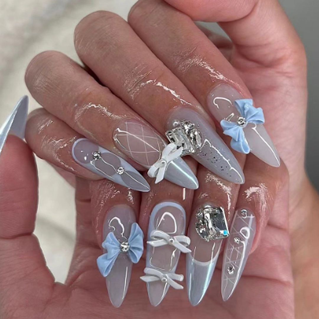Glamorous 3D Decorative Acrylic Nail Art Extensions Stornfield